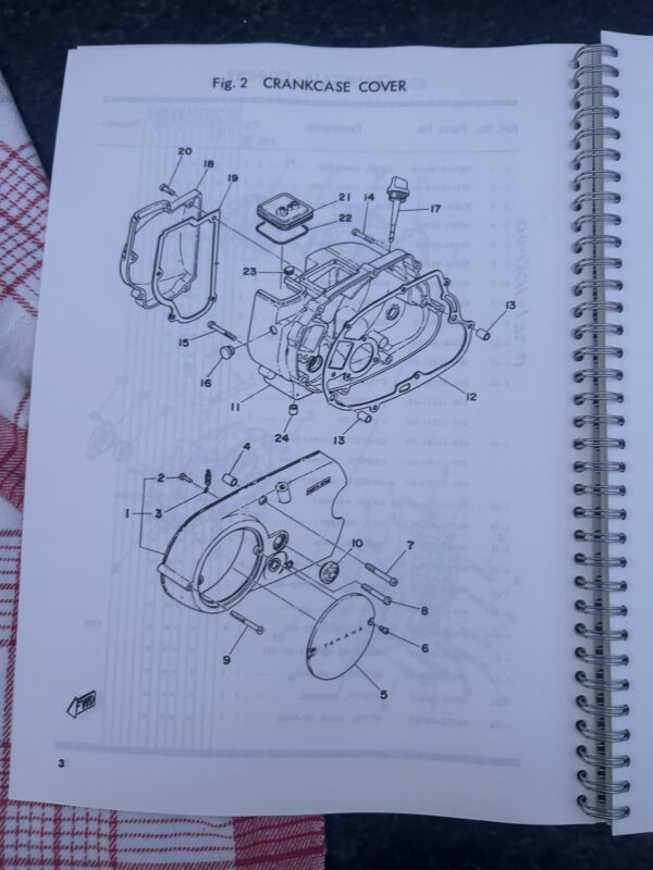 Parts List Yamaha FS1 1976 type 1J5 468 136 381 - Afbeelding 3